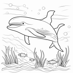 simple whale under the water