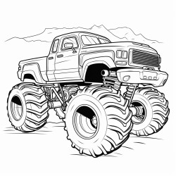 monster truck doing a wheely