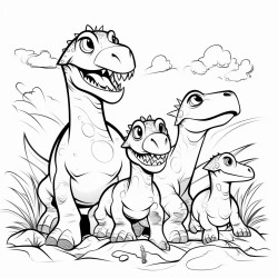 family cubs of dinosaurs