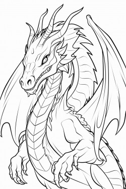a friendly and majestic dragon with large wings scales and a fiery breath nonthreatening and fun