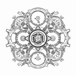 clockwork mandala a mandala made entirely of gears and cogs