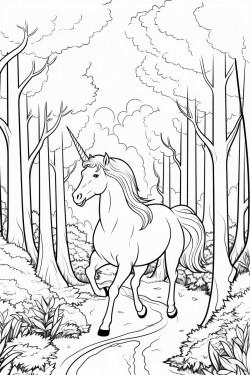 unicorn on nature trail