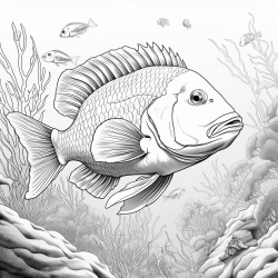 marine animals for coloring pages a4 whitey and black