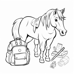 horses and school supplies