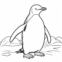 a cute icelandic adelie penguin