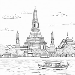 bangkok wat arun boyama sayfası