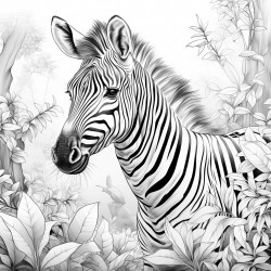 a zebra in the forest