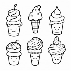 ice cream snacks food in bold and easy