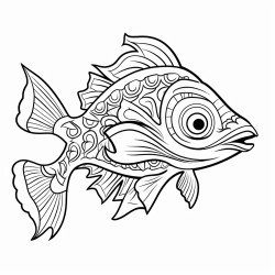 a simple trout with dayofthedead style