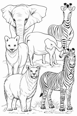 a coloring book about different animals
