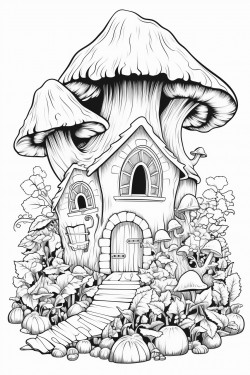 mushroom gnome house