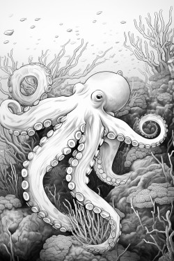 marine animals for coloring pages a4 whitey and black