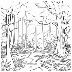 rain forest with fallen trees