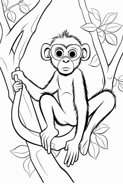 singe araign dans un arbre