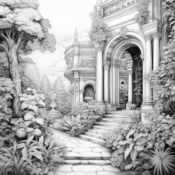 archway leading to a garden