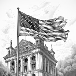 american flag with german flag