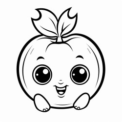 cute cartoon pomegranate with the word patience written under it