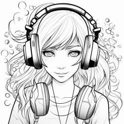 girl thats emo with gaming head phones