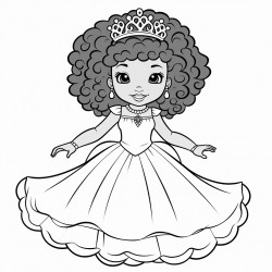 black princess with afro