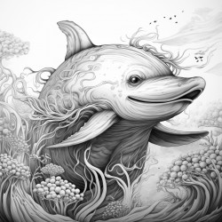 trippy narwhal adult coloring pages
