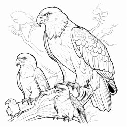 family cubs of eagle
