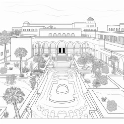 museum of marrakech a beautiful architecture of the museum building and the various exhibits inside