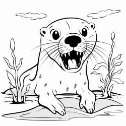 a scary otter