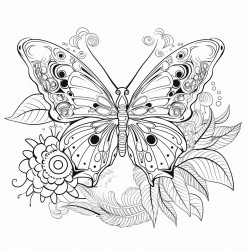 coloring by number a hidden buttrefly figure