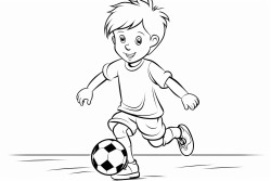 junge spielt fussball