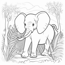 elephant in the jungle