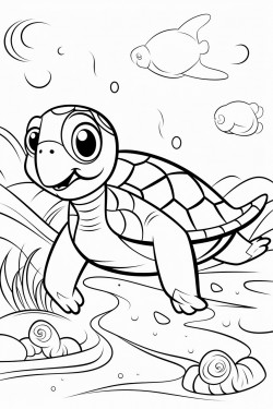 sea turtle on the beach