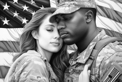 veterans reuniting with their families emphasizing the human side of service