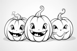 halloween style pumpkins