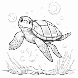 a green sea turtle eating a jellyfish