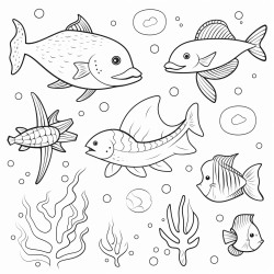 cute sea animals under the sea