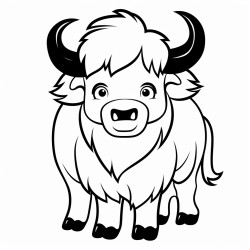 a cute icelandic bison