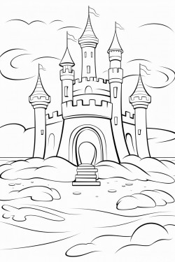 sand castles at the beach
