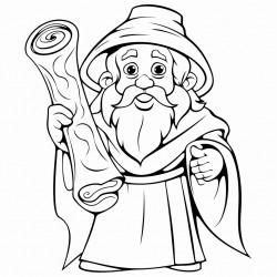 wizard holding a scroll