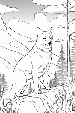 a dog in a forest near crested butte colorado
