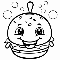 a cheerful hamburge