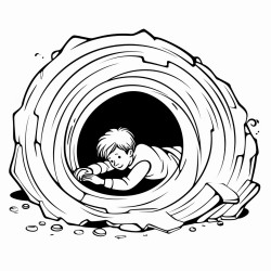 a bed being sucked into a black hole