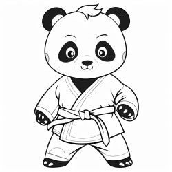panda wiczy judo