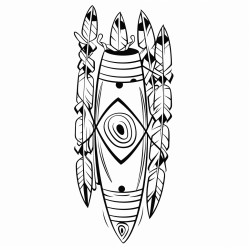 quiver qilugpak  a quiver filled with traditional arrows decorated with feathers