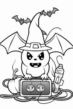 electrician halloween pumpkin bats