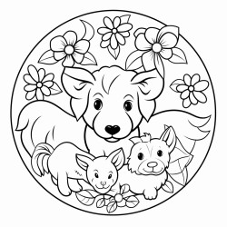 4 leaf clover with farm animals