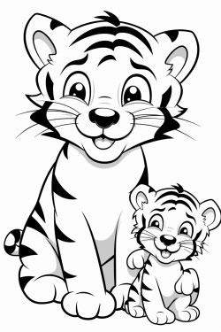 tigre bebe mama tigre y bebe