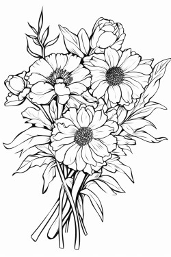 a bouquet off autumn flowers