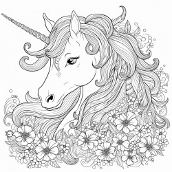 golden retriever unicorn highly detailed