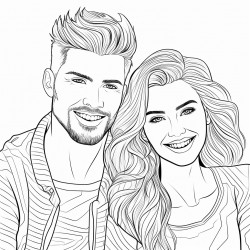 two people smiling