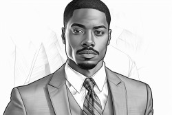 black man in a suit